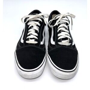 VANS Off the Wall Men's 12 Athletic Shoes Sneakers Black White Suede Canvas EU46
